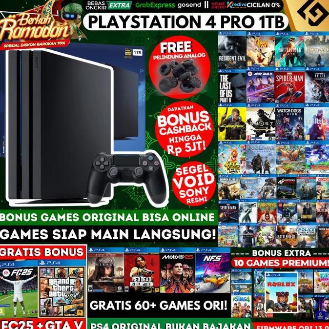TERBARU READY PS4 Pro 1TB Original Playstation PS 4 Garansi Panjang Free Games