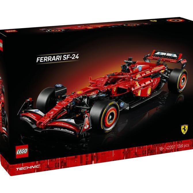 IDAKOVARIAH77 - LEGO TECHNIC 42207 FERRARI SF-24 F1 CAR (1,361 PIECES) MAINAN SUSUNAN BALOK (18 TAHU
