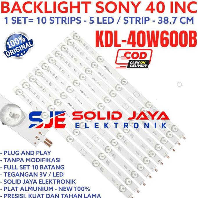BACKLIGHT TV LED UNTUK SONY 40 INC KDL 40W600 40W600B 40W KDL40W600 KDL40W600B LAMPU BL 5K 3V KDL-40