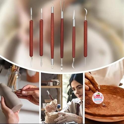 6pcs Alat Ukir Clay/clay Tool/clay Tools Set/alat Ukir Keramik Lengkap/perkakas Polymer Clay