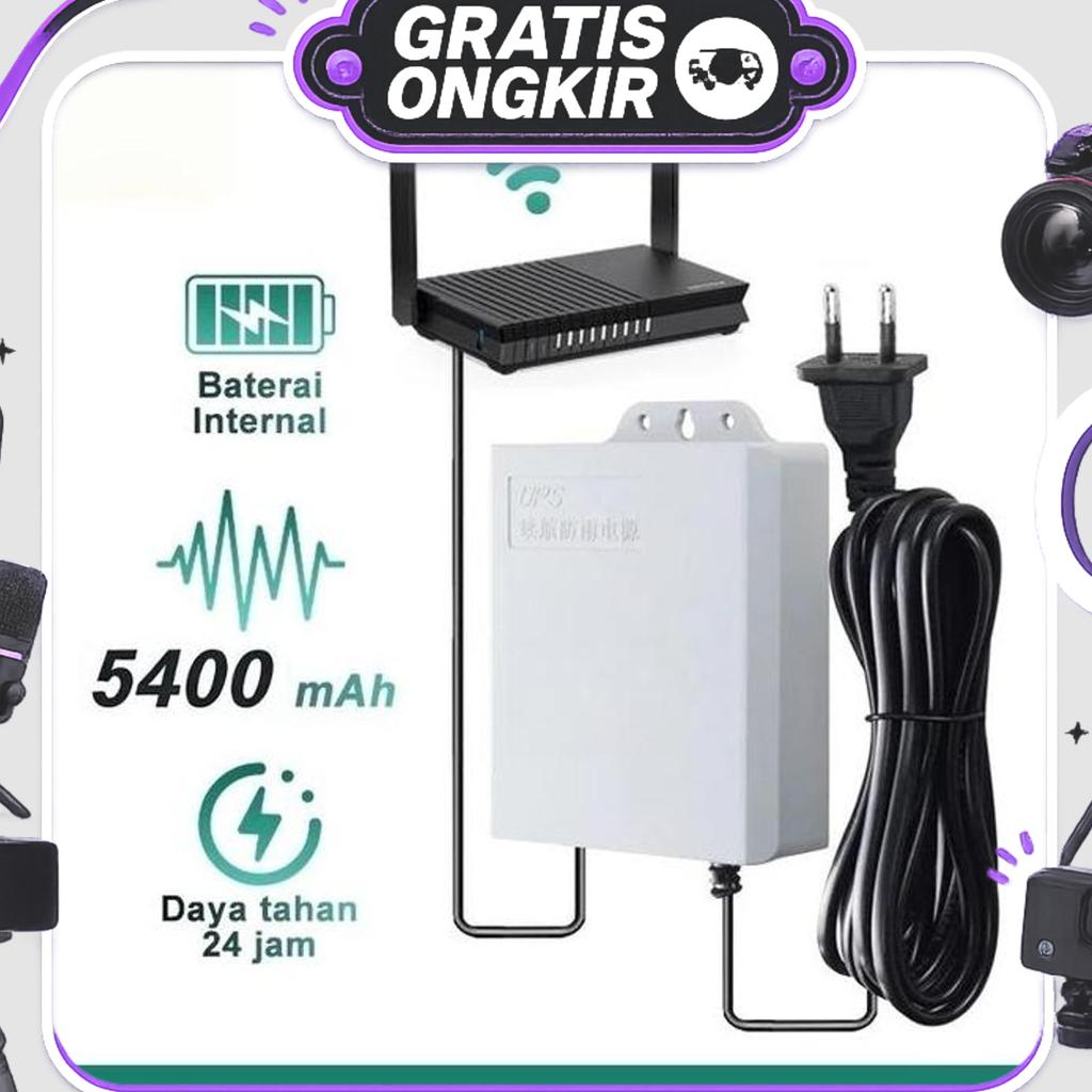 Ups 5400Mah Ups Mini 12V Untuk Wifi Ups Mini 12 Volt Ups Wifi Ups Cctv Ups Dc Mini Ups 2A