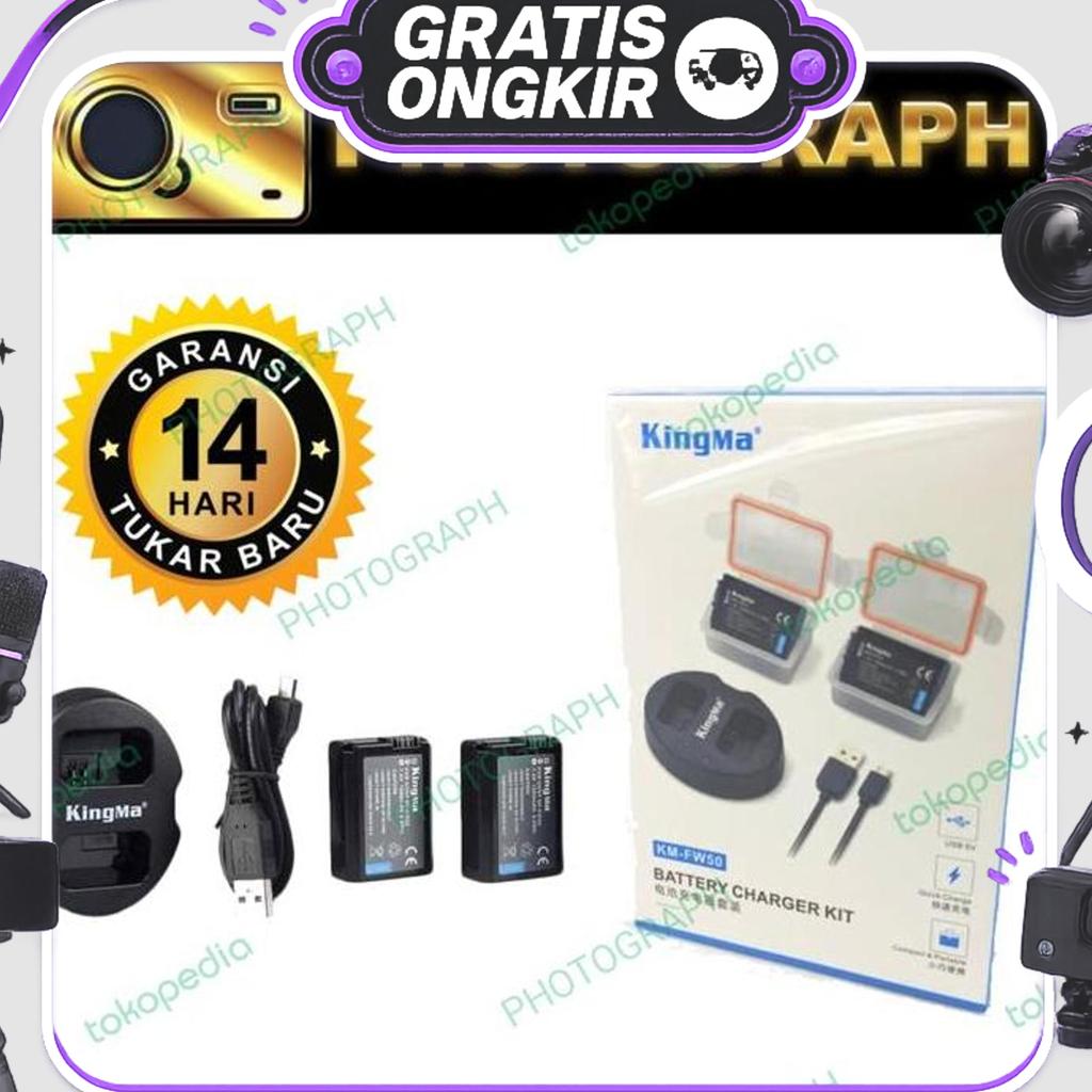 Kingma Dual Charger Np-Fw50 Charger Baterai Kingma Np-Fw50