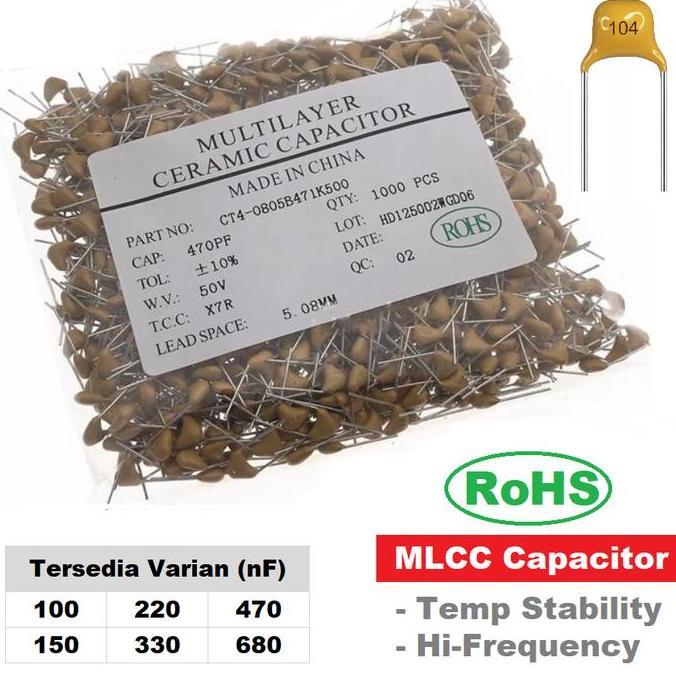 Multilayer Ceramic Capacitor MLCC 100NF 150NF 220NF 330NF 470NF 680NF MI99