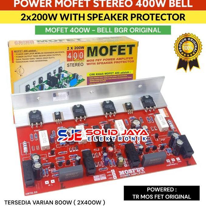 KIT POWER MOFET 400W STEREO TR FINAL ASLI 400 WATT AMPLIFIER BELL BGR RESTOCK