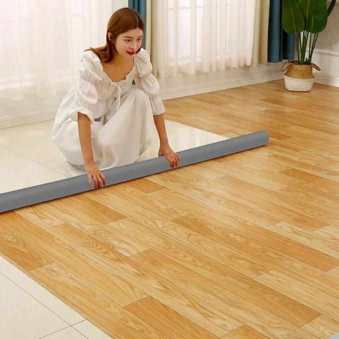 Seru - Karpet Vinyl Lantai Kualitas Premium Wallpaper Lantai Lebar 2 Meter Motif Kayu