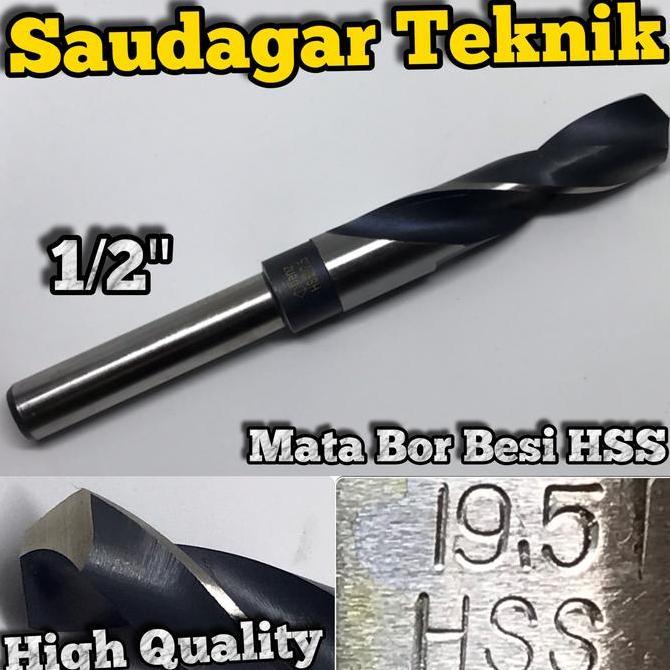 Mata Bor Besi 19.5Mm Bisa Bor Tangan Reduced Shank 19,5 Mm 1/2"