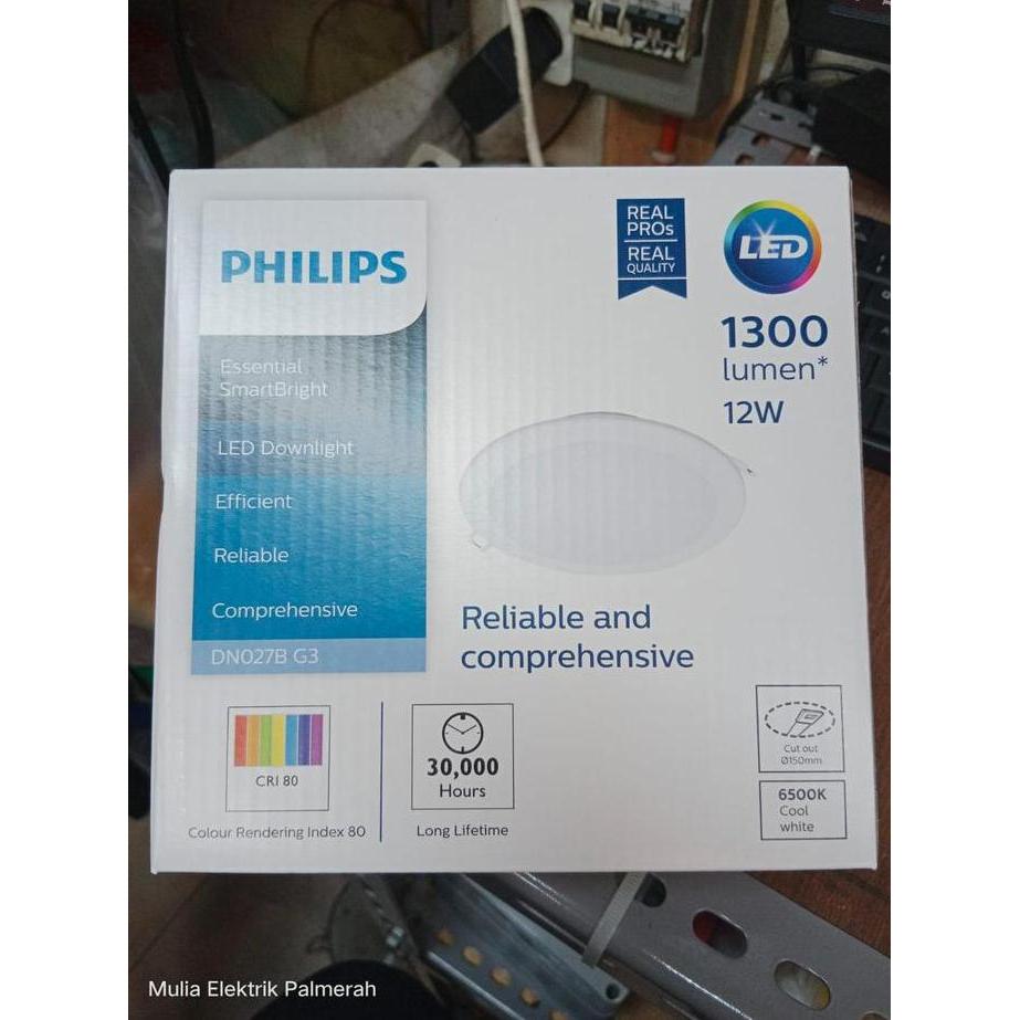 Lampu Downlight Led Panel Philips Dn027B Dn 027B 12W 12Watt 12 W Gen3
