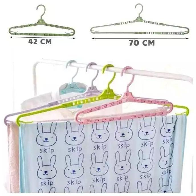YUKAAME Gantungan Baju 1pcs Hanger Pakaian Gantungan Tarik Panjang Pendek Extended Extend Lebar Panj