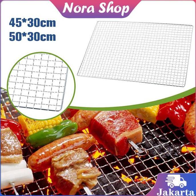 ATHHINE Panggangan Kawat Stainless Jaring Panggangan BBQ Serbaguna Kawat BBQ