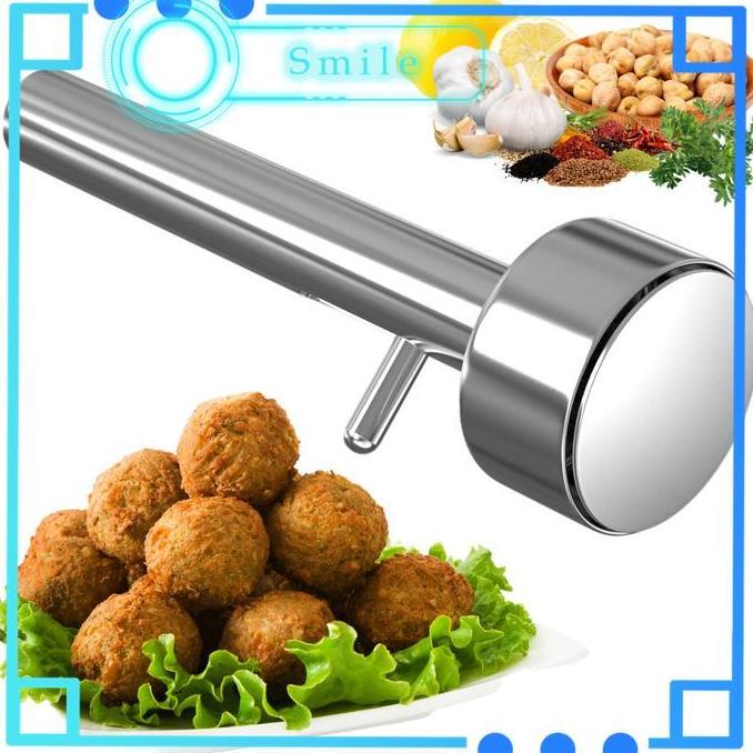 BLAZONE Alat Pencetak Bakso Bulat Multifungsi Alat Pembuat Bakso Manual Stainless Steel Cetakan Baso