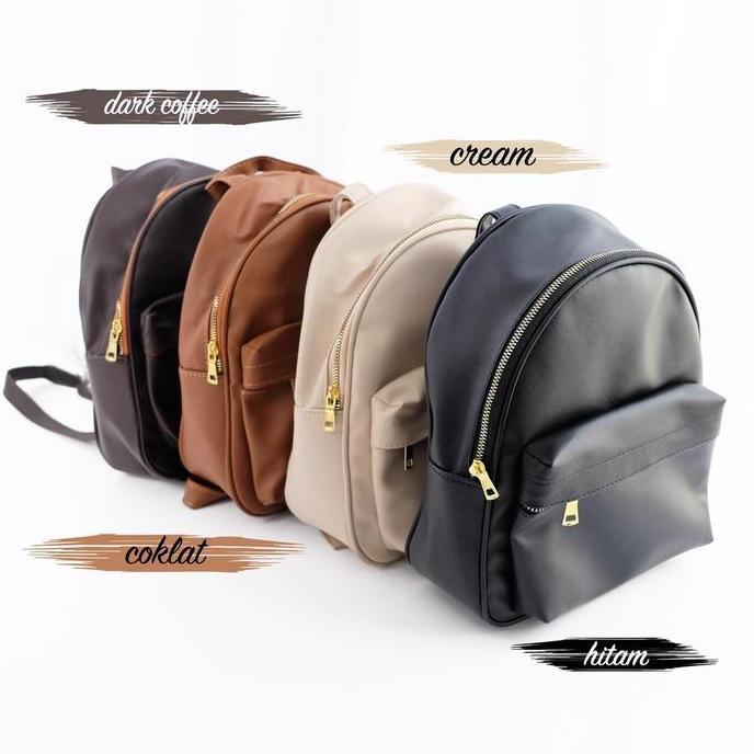 DF130 - ALISHA Tas Ransel Wanita Model Korea Kulit Sintetis High Quality Desain Sederhana & Modern -