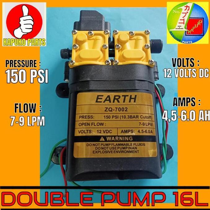 POMPA DC 12V DOUBLE PUMP 130PSI BARU