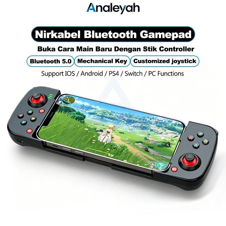 Nirkabel Bluetooth Mobile Gamepad Pubg Genshin Zelda Ultra Slim Turbo Control Game 3D Joystick Compa