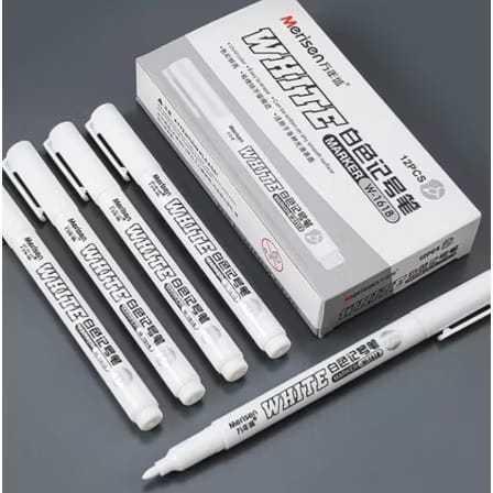 Spidol Putih Cat Permanen White Marker Waterproof Pena Frafiti Kaca Baju Kaos