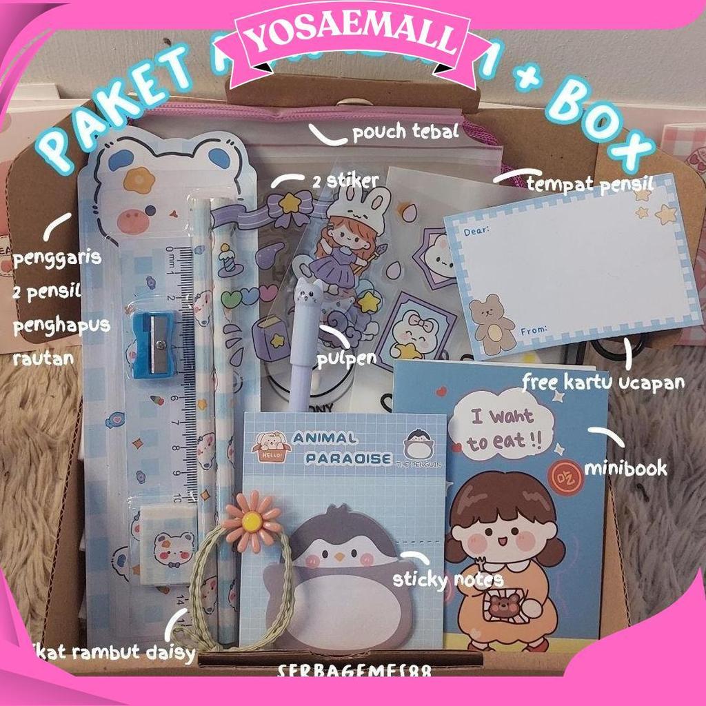 serbagemes88 - ALAT TULIS SET 12 IN 1 LENGKAP / STATIONERY UNTUK  PERLENGKAPAN ALAT TULIS / PAKET SO