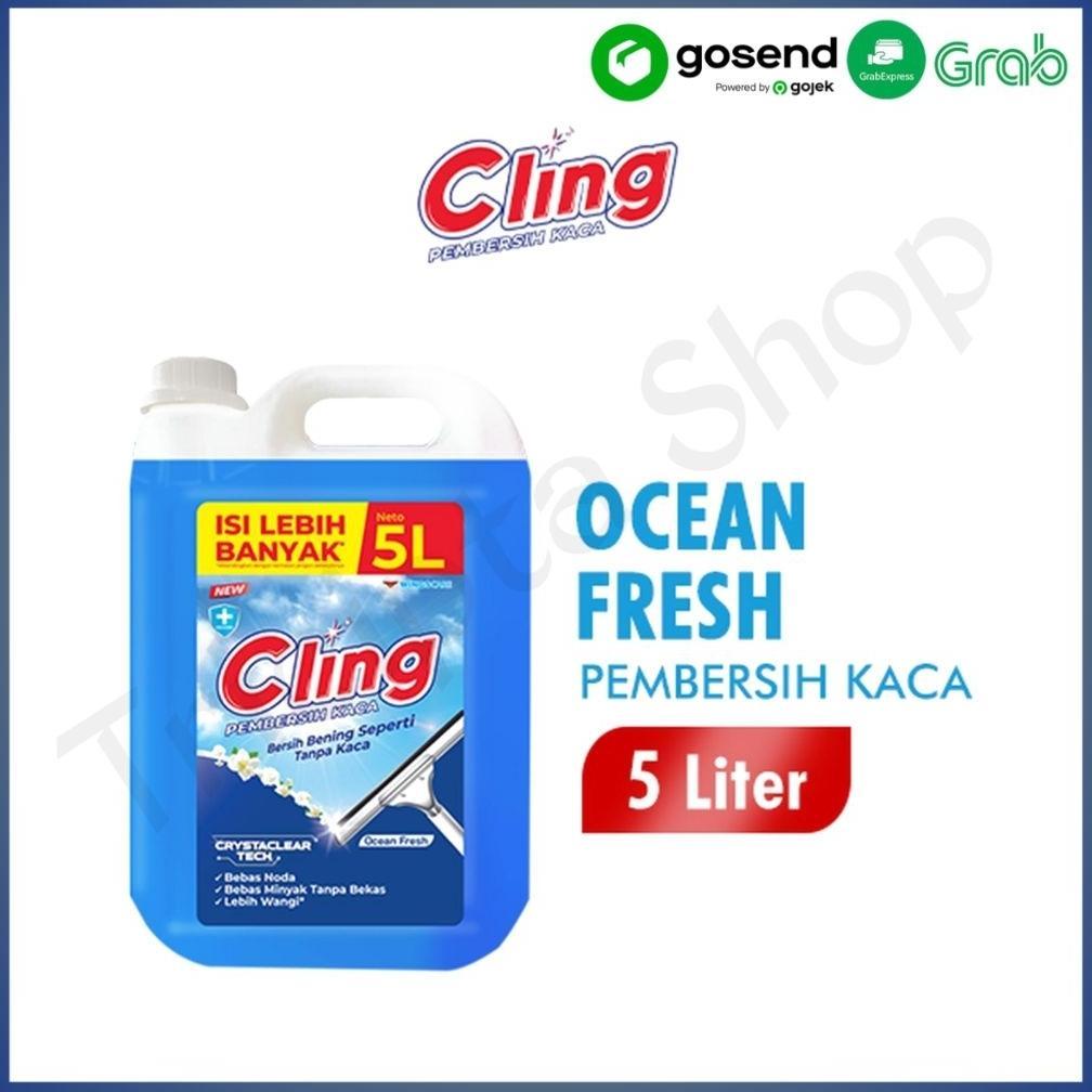 Cling Pembersih Kaca Jerigen 5 Liter Ocean Fresh Promo