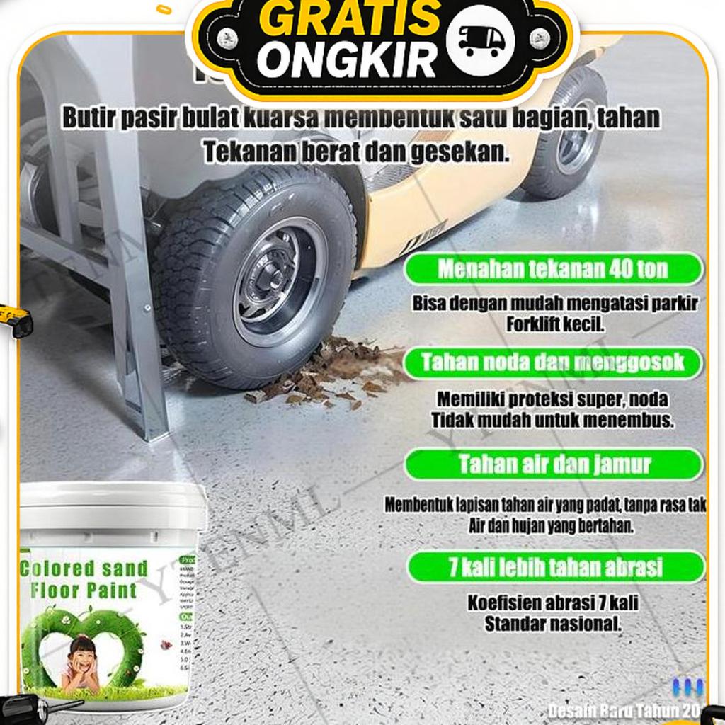 Cat Lantai Pasir Epoxy Cat Epoxy Lantai Water Based 1Kg Anti Air, Kuat & Cepat Kering