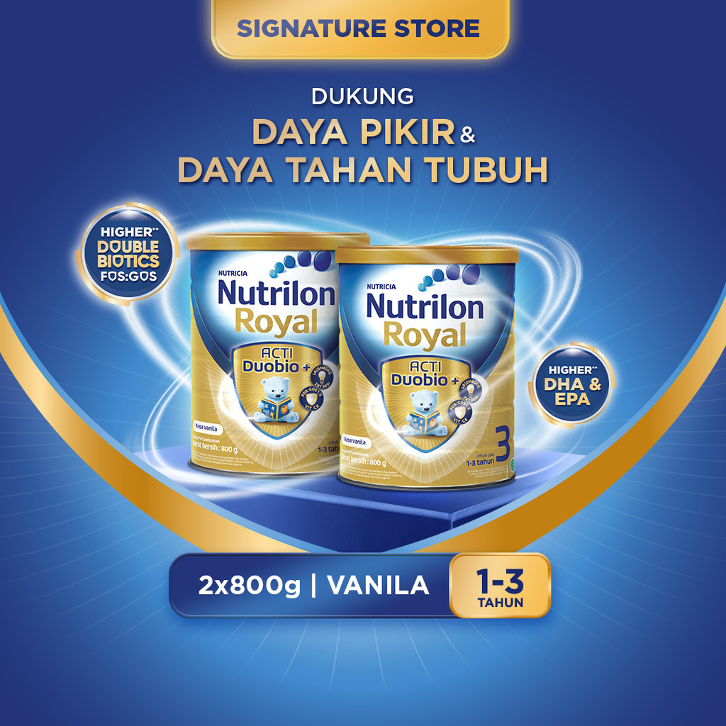 Nutrilon Royal 3 Vanila 800 gr x 2, Susu Formula Anak untuk Usia 1-3 Tahun