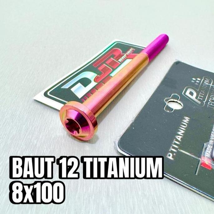 BAUT 12 TITANIUM 8x100 Original VIETNAM Titanium GR5 baut 12 panjang 10cm