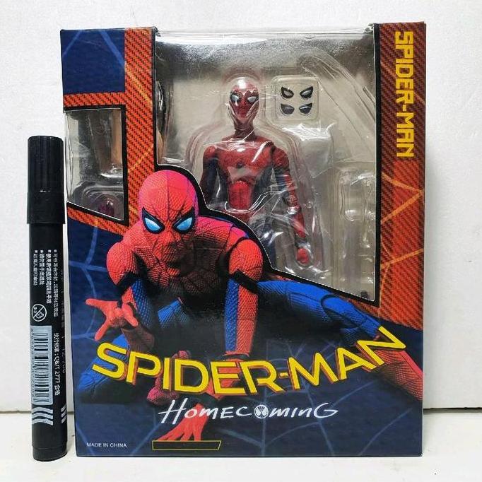 Mainan action figure Shf spiderman homecoming tinggi sekitar 6 inch Full artikulasi Detail bagus Ban