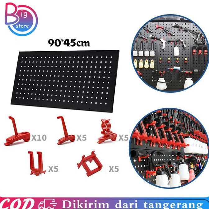 MUVAC Rak Perkakas Bengkel Rak Papan Tempel Dinding Garage Workshop Storage Rack Hanging Hole Plate