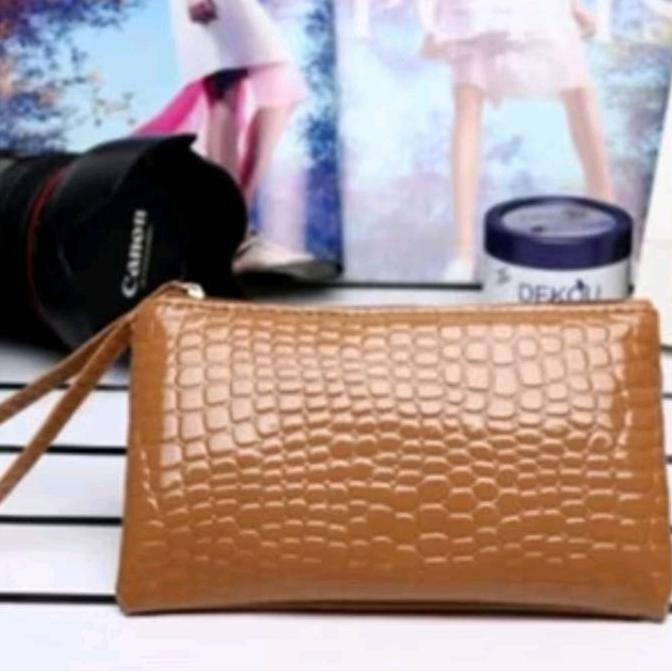 [CUCI GUDANG] pouch croco, pouch kulit imitasi buaya,dompet hp, dompet koin