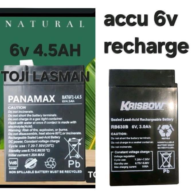 ACCU AKI BATU BATTRE BATTERY BATERAI MOBILAN TIMBANGAN LAMPU KIPAS FAN  EMERGENSI 6V4.5AH 6V4.6AH 6V