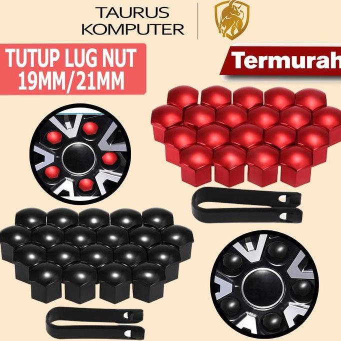 Isi 20pcs Tutup Baut Velg Mobil Lug Nut Variasi Ukuran 19mm 21mm Bahan Nilon Cover Baut Roda Lugnut