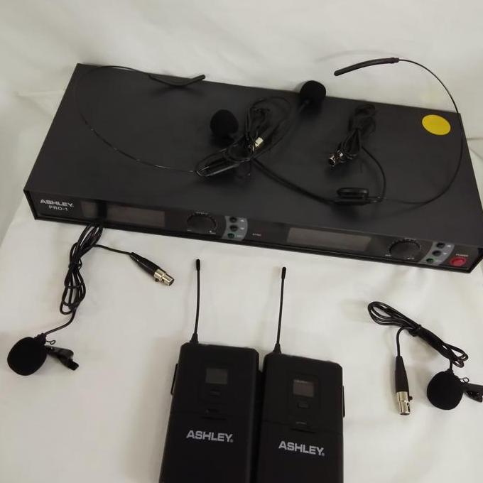 Mic Wireless Ashley Pro 1 2 Jepit 2 Headset