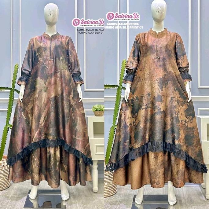 Send- Gamis Salvina Melayu Renda |||||||||||