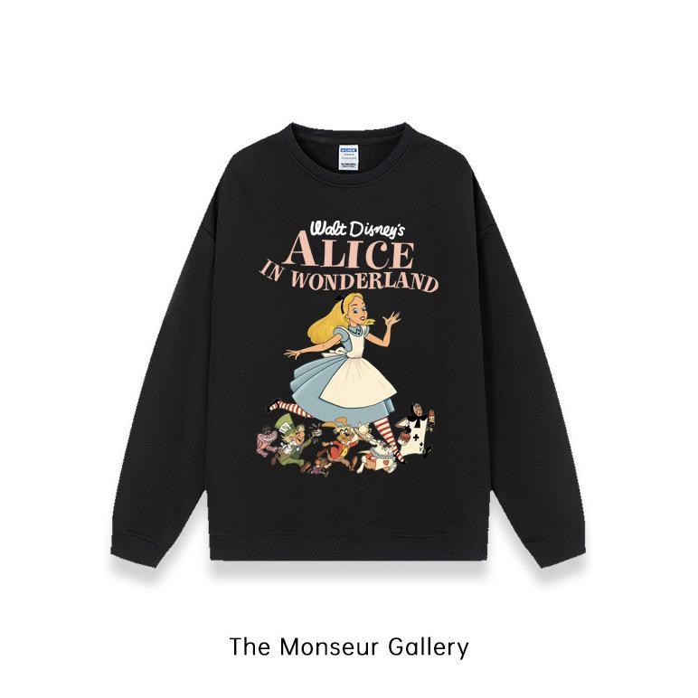 BEST SELLER THE MONSEUR GALLERY SWEATER OVERSIZE IN WONDERLAND | SWEATER HITAM A0305