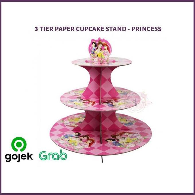#@#@#@#@] Cupcake Stand Tempat Cupcake 3 Tier Paper Cupcake Stand Princess