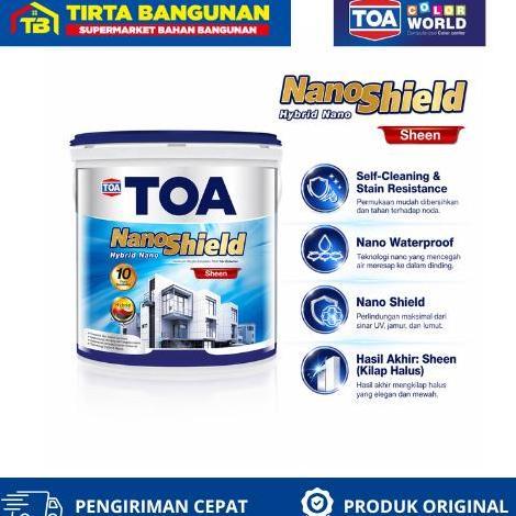 Ready  TOA PAINT NANOSHIELD SHEEN 2.5 Liter Cat Tembok Exterior Anti Lumut Anti Jamur