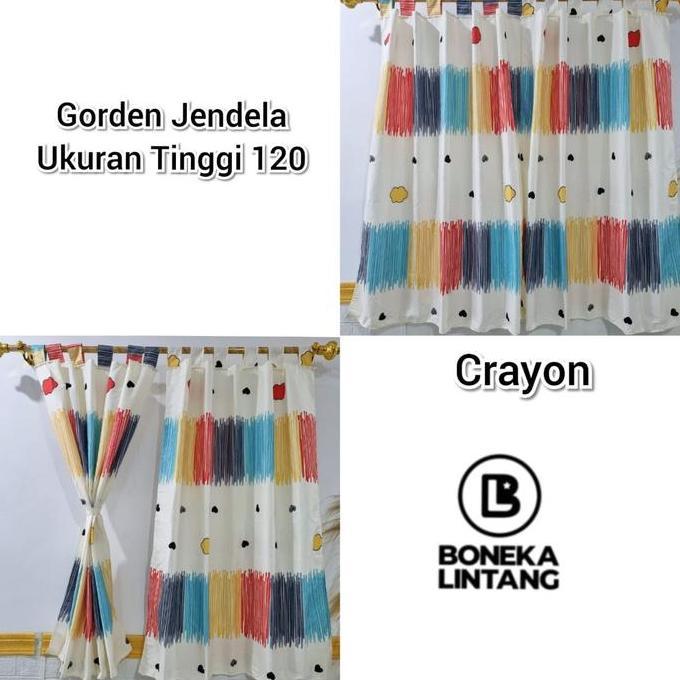 Room- Gorden Jendela Pendek - Korden Jendela Kamar - Hordeng Jendela Minimalis Kain Katun