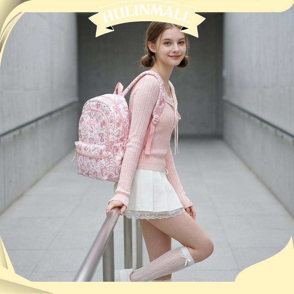BUZZBAG - Tas sekolah pink aesthetic school bag aesthetic tas sekolah tas ransel laptop Teratas