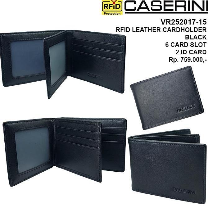 [CUCI GUDANG] Caserini RFID Dompet Kartu Kulit Sapi CS262018-15 Hitam