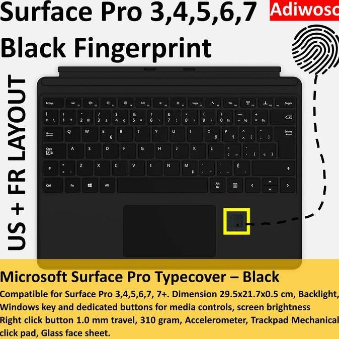 Chez- Microsoft Surface Pro Keyboard - Black