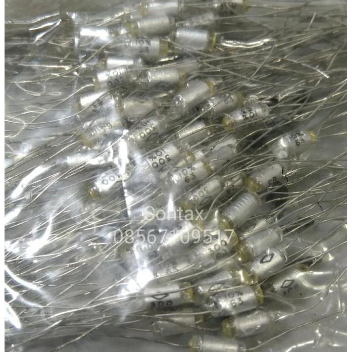 300PF 300 PF POLYSTYRENE FILM CAPACITOR KAPASITOR KERTAS FEDER PEDER STX27