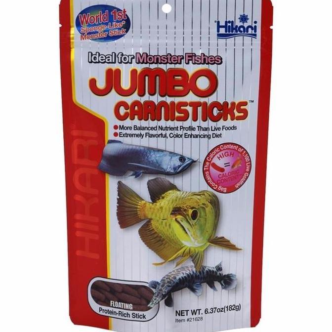 Hikari Jumbo Carnisticks 182gr/500gr Pakan Premium Ikan Predator Besar, Arowana, Oscar, Channa