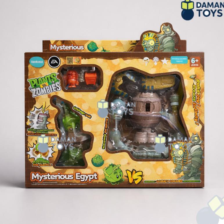 Plants vs Zombies Mysterious Egypt Figure Set Mainan Anak Boneka Karakter Zombie vs Tanaman