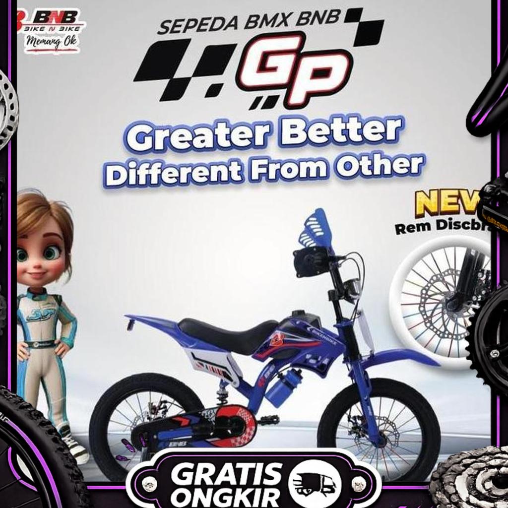 Sepeda Anak Bmx 18 Inch Motorcross Trail Gp Sepeda Anak By Bnb Bike