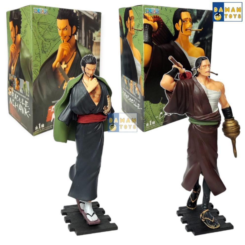 Action Figure One Piece Dracule Mihawk Crocodile Anime