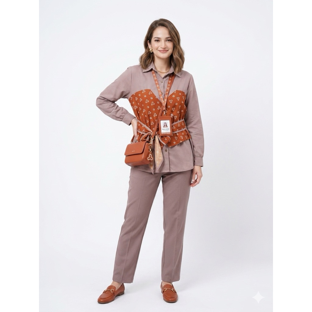 Masayu Batik Wanita - Blouse Batik Wanita Jumputan Obi Series