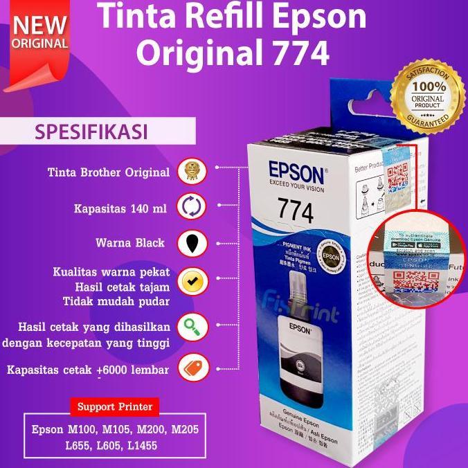 Censy- Tinta Epson T7741 Black Hitam T774 Printer M100 M200 K200