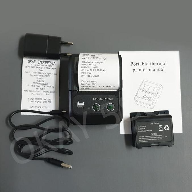 Kymco- Printer Bluetooth Kasir Pos / Ppob Mini 58Mm Thermal Ok-58B