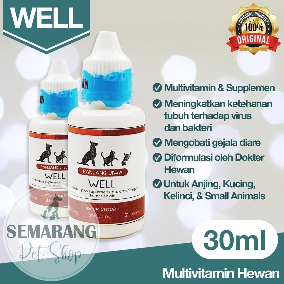 TERMURAH MULTIVITAMIN TETES KUCING ANJING | WELL Panjang Jiwa 30ml | Vitamin Hewan | Pet Supplement 