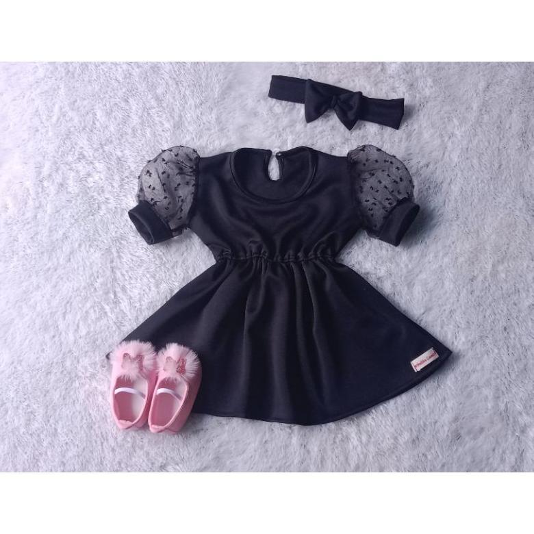 Premium Dress Anak Perempuan Set Bandana - Gaun Anak Perempuan - Pakaian Anak Bayi Perempuan - Dress