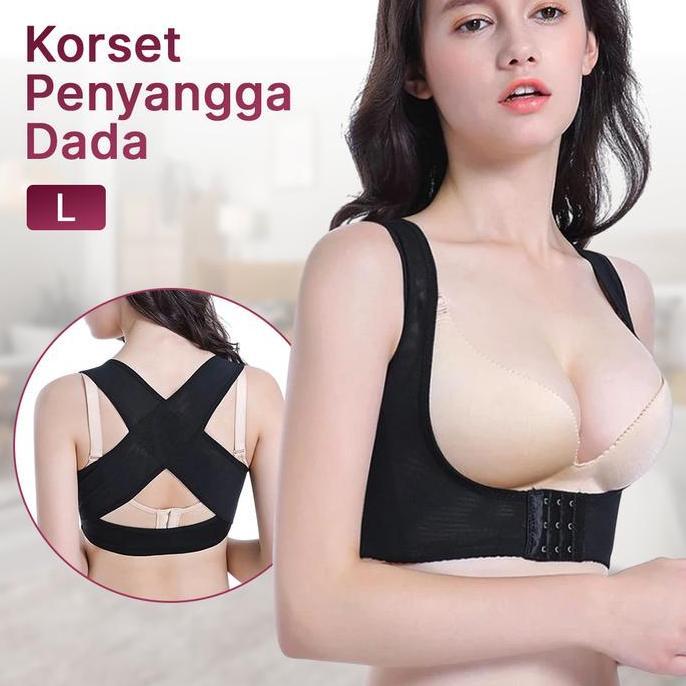 LADHUVHI Korset Body Harness Punggung Breast Support Penyangga Dada Wanita Body Harness Korektor Pos