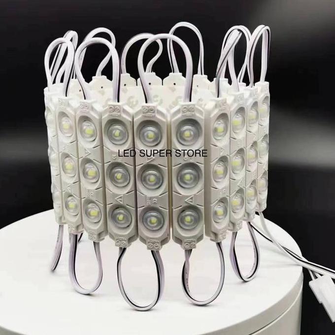 [100PC] LED MODULE 220V SAMSUNG 7416 3 MATA PUTIH | MODUL 3LED ORIGINAL DAN TERPERCAYA