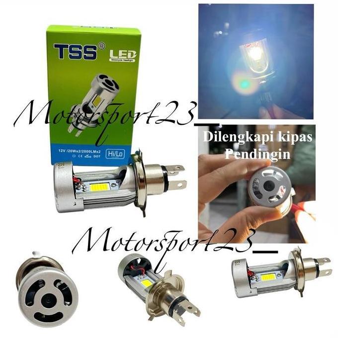 Lampu Depan H4 Plus Kipas Pendingin Lampu Utama Soket H4 Motor Dan Mobil H4 Kipas Cahaya Putih Tss H